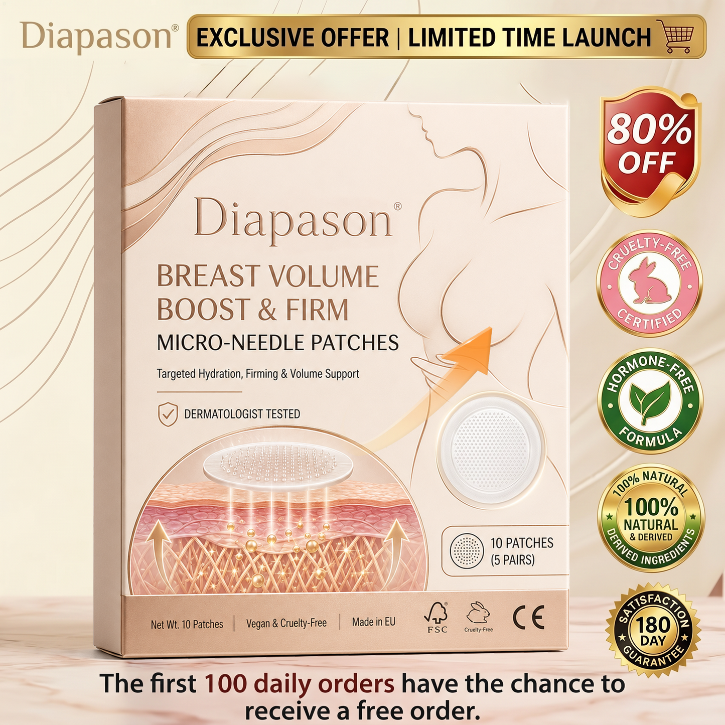 💥Diapason® 💥𝐁𝐑𝐄𝐀𝐒𝐓 𝐕𝐎𝐋𝐔𝐌𝐄 𝐁𝐎𝐎𝐒𝐓 & 𝐅𝐈𝐑𝐌 𝐌𝐈𝐂𝐑𝐎-𝐍𝐄𝐄𝐃𝐋𝐄 𝐏𝐀𝐓𝐂𝐇𝐄𝐒  ❤️