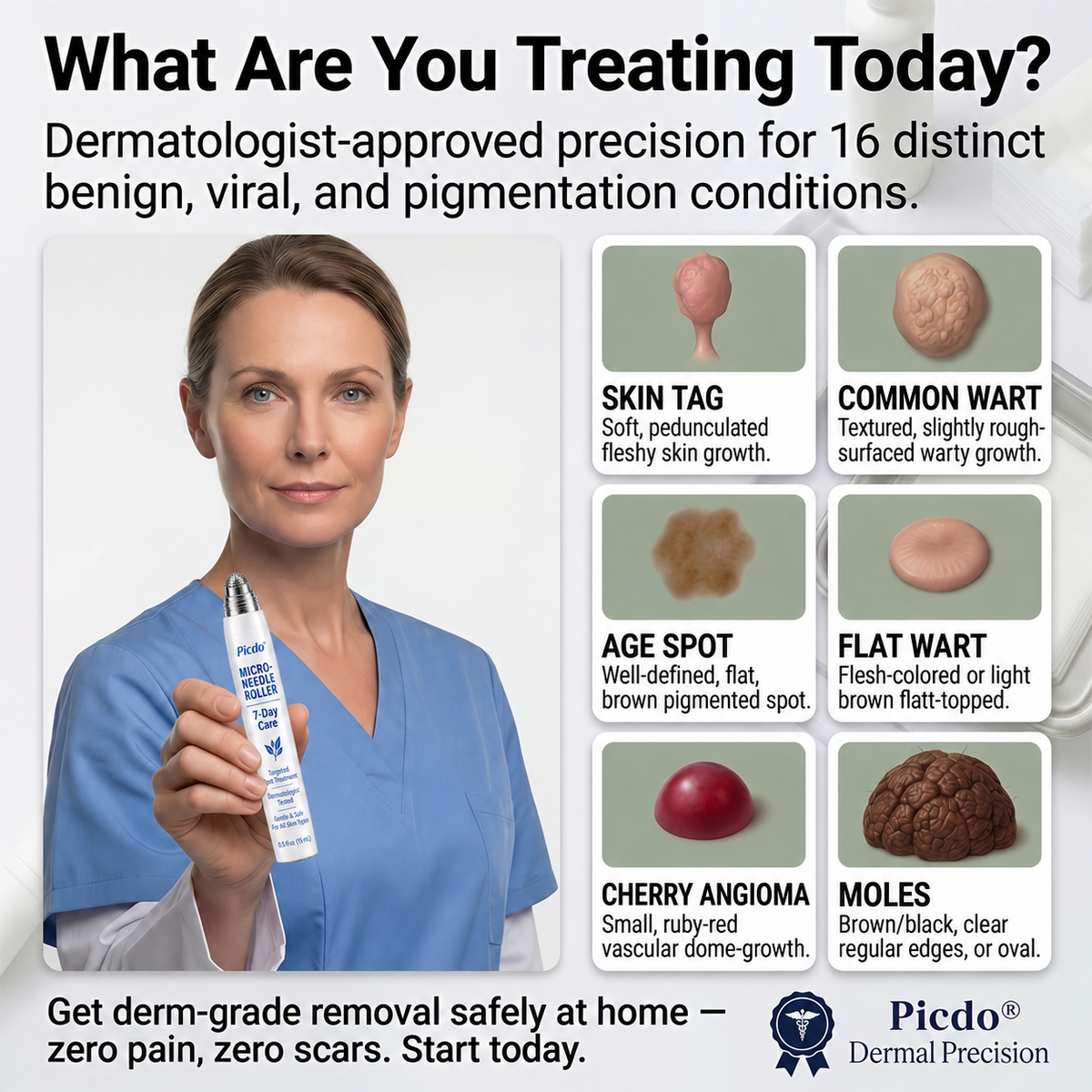 𝐏i𝐜𝐝o® Advanced Skin Tag & Wart Removal Roller