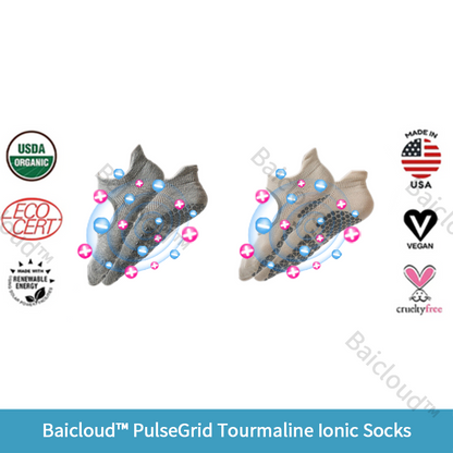 Only 10 boxes left! 🎁 Baicloud™ PulseGrid Tourmaline Ionic Socks — Enjoy an exclusive 30% OFF today! 4–6 pairs are recommended for the best comfort & circulation support results. Last chance before the sale ends — don’t miss out! 💖