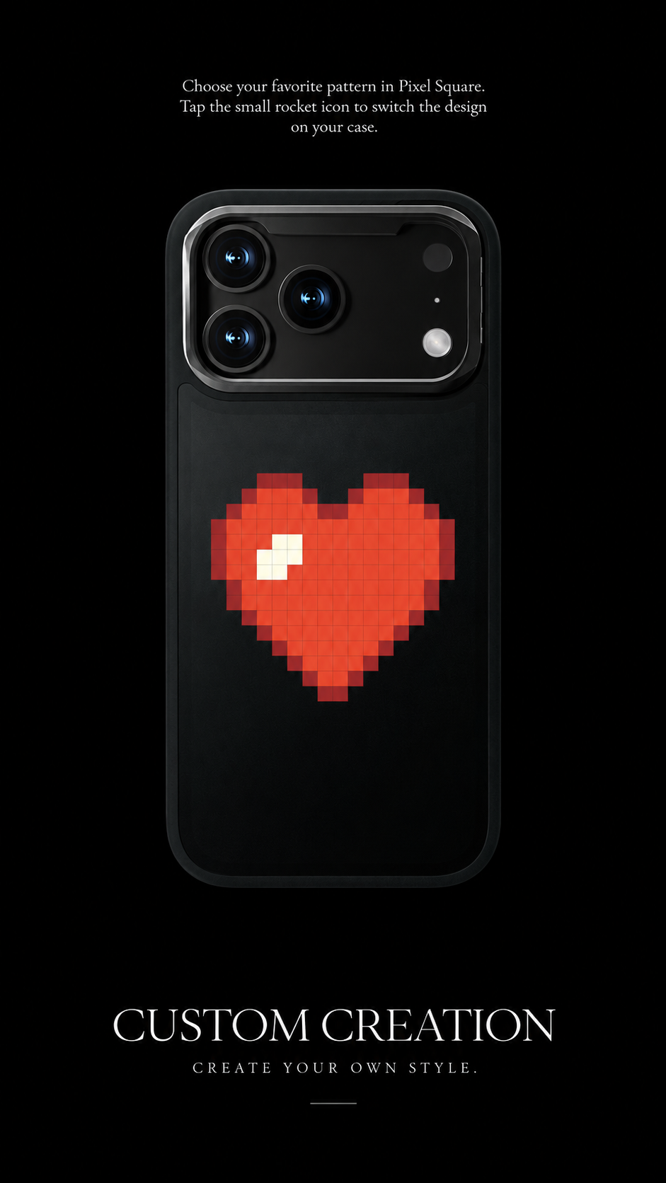 💥Pixel Display LED Phone Case – Custom Dynamic Pixel Art Cover with Music Sync